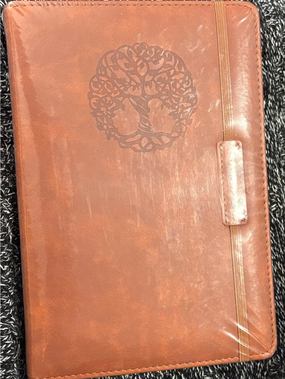 Brown Faux Leather Journal with Tree of Life Embossing - New in Packaging